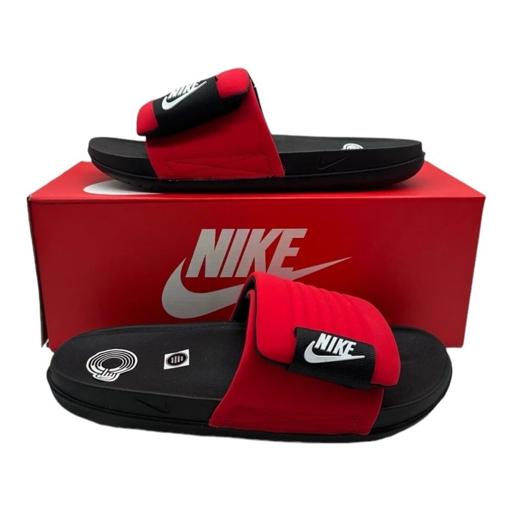 NIKE Men's Offcourt Adjust Slide University Red-White-Black DQ9624-600 NIB Sz 13